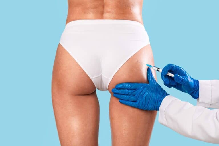 woman having a butt lifting treatment with fillers in nyc