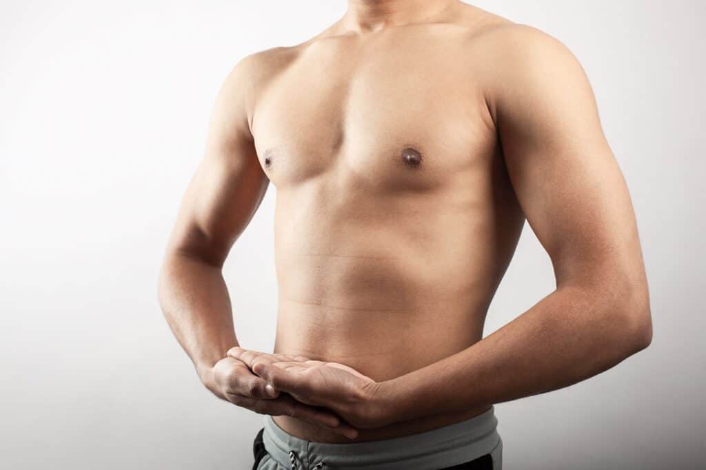 naked man with sculpted chest