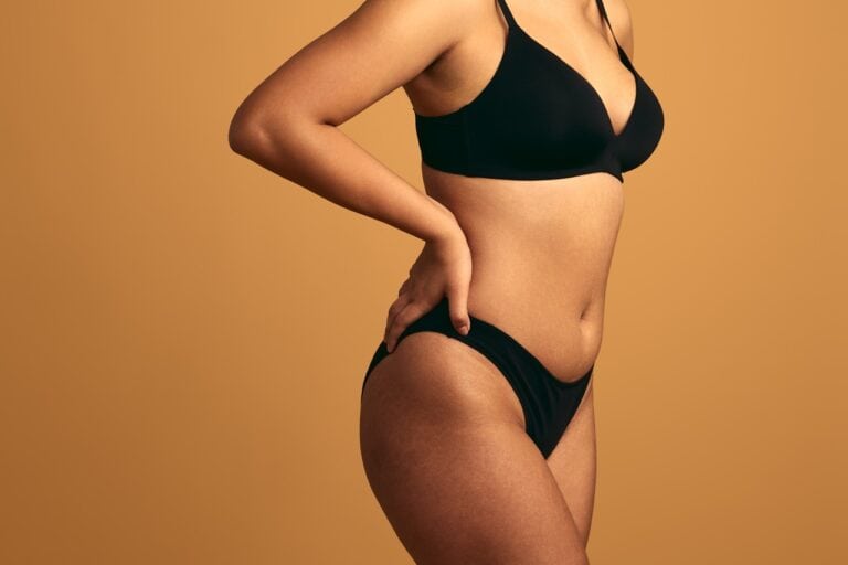 plus size woman black lingerie
