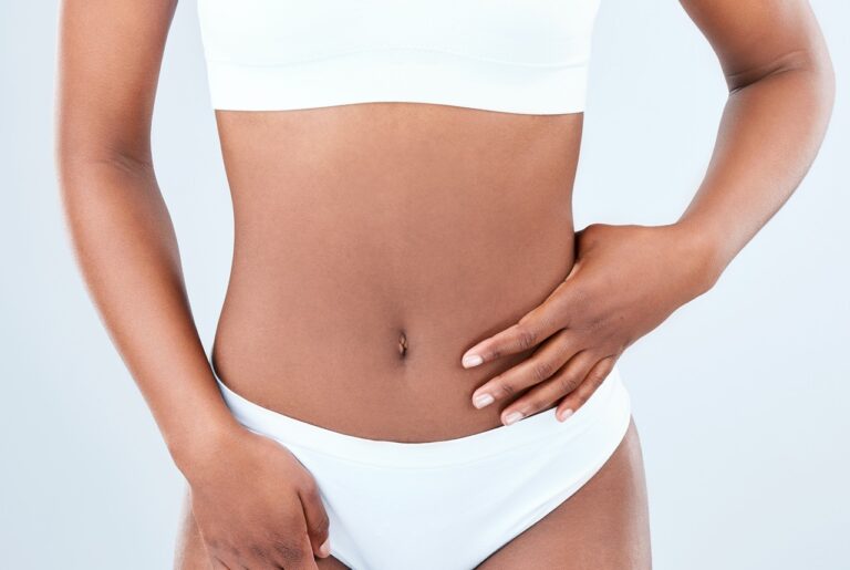 fit young woman in white underwear