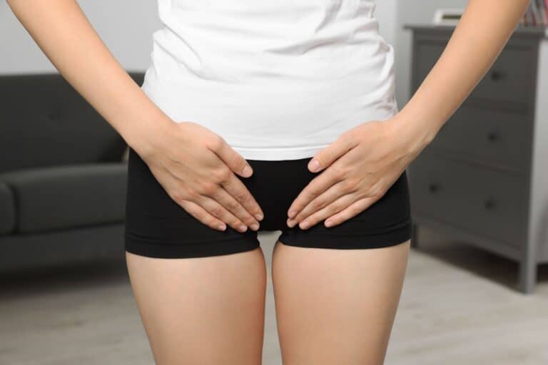 woman in black shorts